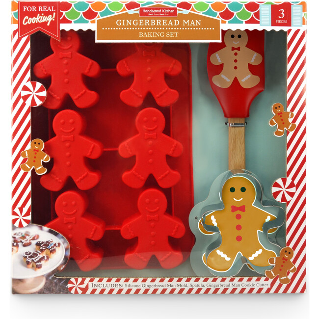 Gingerbread Man Baking Set, Red - Play Food - 1