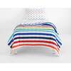Kids Quilt, White Bold Rainbow Stripe - Quilts - 2