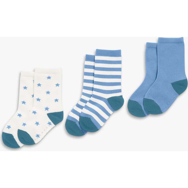Crew Sock 3-Pack, Vintage Blue Mix - Socks - 4