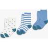Crew Sock 3-Pack, Vintage Blue Mix - Socks - 4