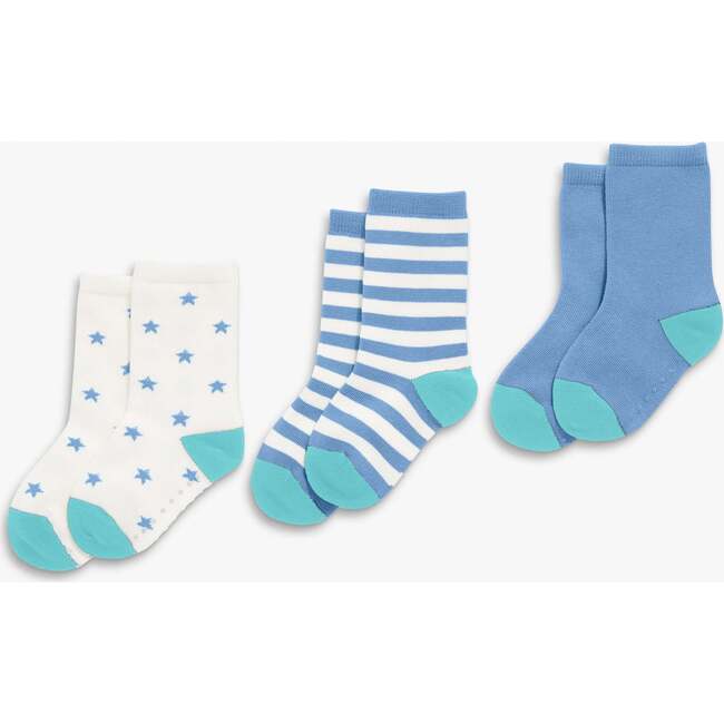Crew Sock 3-Pack, Vintage Blue Mix - Socks - 2