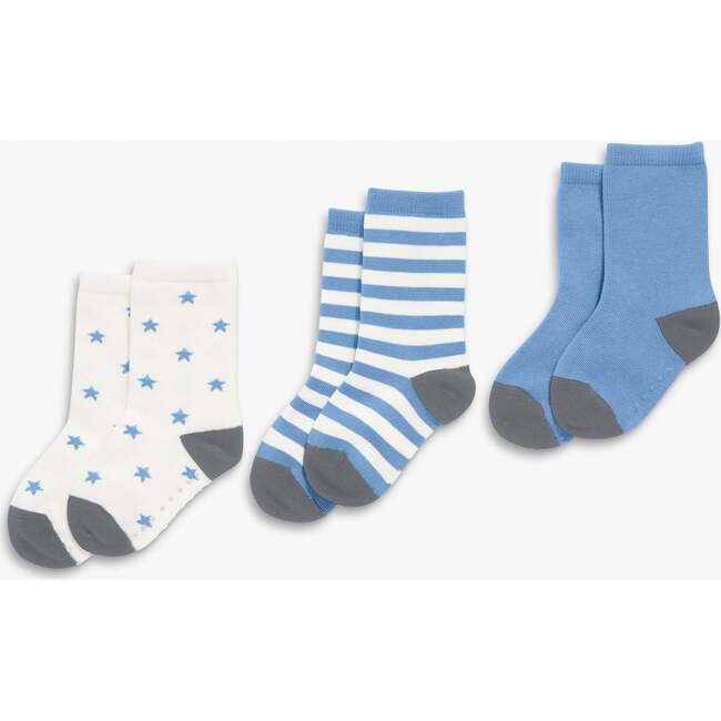 Crew Sock 3-Pack, Vintage Blue Mix - Socks - 3