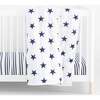 Baby Quilt, White/Navy Stars - Quilts - 2