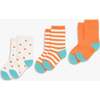 Crew Sock 3-Pack, Cantaloupe Mix - Socks - 4