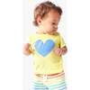 Baby Heart Tee, Banana/Cornflower - T-Shirts - 2