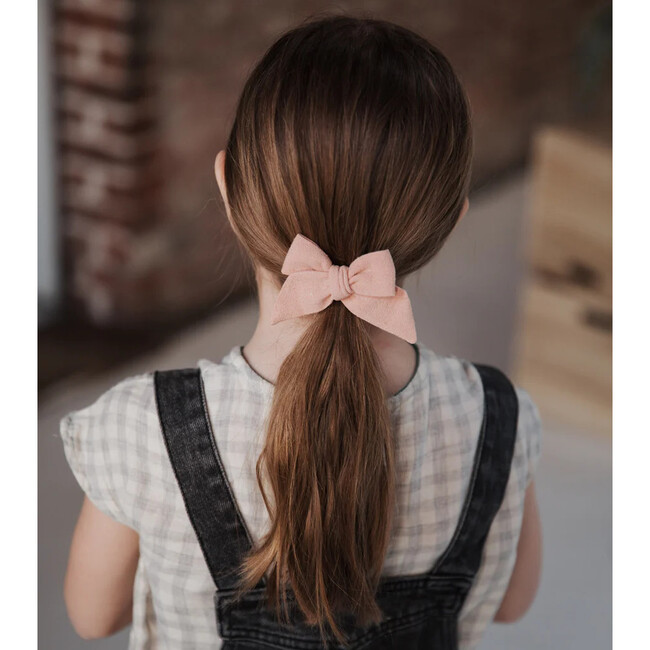 Baby Tied Bow, Blush - Hair Accessories - 2