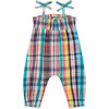 Madras Baby Jumpsuit, Blue - Jumpsuits - 1 - thumbnail
