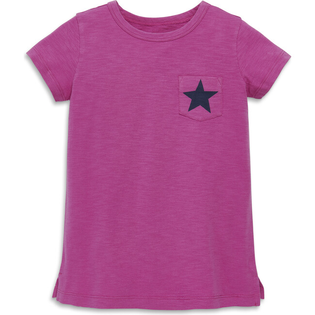 Short Sleeve Legging Tee In Star, Orchid/Navy Star - T-Shirts - 1