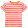 Baby Heathered Pocket Tee In Stripe, Blossom Multi Stripe - T-Shirts - 1 - thumbnail