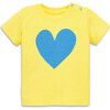 Baby Heart Tee, Banana/Cornflower - T-Shirts - 1 - thumbnail