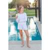 Women's Anna Long Sleeve Top Short Set, Summer Sips - Pajamas - 3 - thumbnail