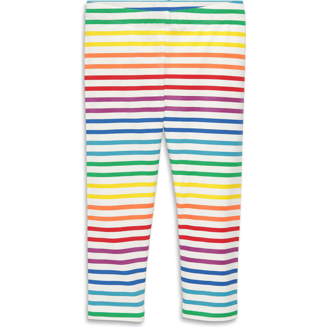 Capri Legging In Bright Rainbow, Ivory/Bright Rainbow Stripe - Leggings - 1