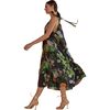 Women's Layla Linen Gathered Halter Neck Dress, Black - Dresses - 2