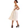 Women's Bonded Cutout Midi Dress, White - Dresses - 2
