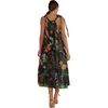 Women's Layla Linen Gathered Halter Neck Dress, Black - Dresses - 3