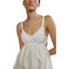 Women's Bonded Cutout Midi Dress, White - Dresses - 3