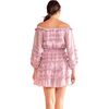 Women's Ella Foil Metallic Mini Dress, Metallic Blush - Dresses - 4