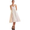 Women's Bonded Cutout Midi Dress, White - Dresses - 4