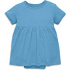 Pointelle Babysuit Dress, Cornflower - Dresses - 1 - thumbnail