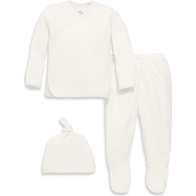 Baby Pointelle Three-Piece Gift Set, Ivory - Mixed Apparel Set - 1
