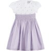 Rose Hand Smocked Dress, Lilac - Dresses - 1 - thumbnail