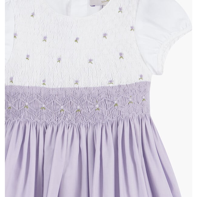 Rose Hand Smocked Dress, Lilac - Dresses - 4