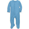 Baby Pointelle Snap Footie, Cornflower - Footie Pajamas - 1 - thumbnail