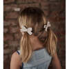 Skinny Ribbon Pigtail Bows, Oyster - Hair Accessories - 2