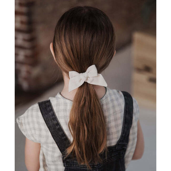 Baby Tied Bow, Oyster - Hair Accessories - 2