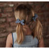 Skinny Ribbon Pigtail Bows, Blue - Hair Accessories - 2