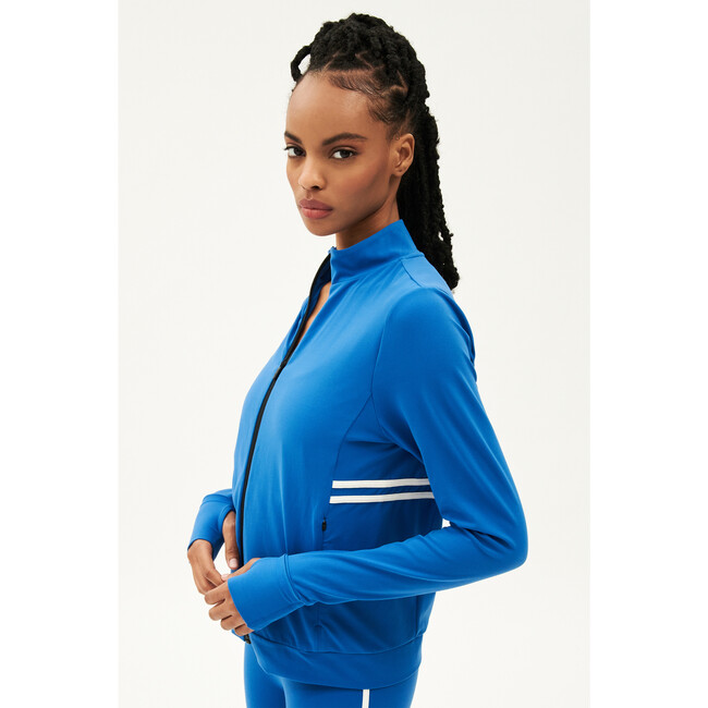Women's Rain Airweight Jacket, Classic Blue And White - Jackets - 3