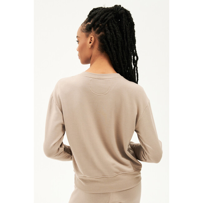 Women's Sonja Fleece Sweatshirt, Dark Khaki - Sweatshirts - 4