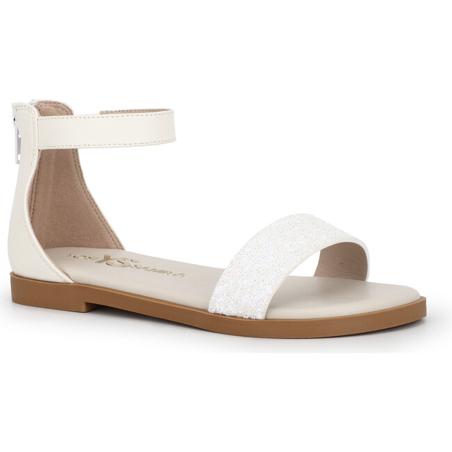 Miss Cambelle Glitter Sandal, White - Sandals - 2