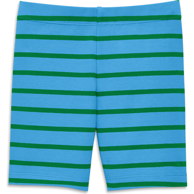 Bike Short In Stripe, Cornflower Grass Stripe