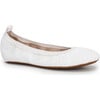 Miss Samara Ballet Flat, White Chunky Glitter - Flats - 2