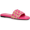 Miss Reese Slide, Pink Pom Raffia - Sandals - 2