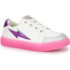 Miss Bolt Sneaker, Purple & Neon Pink - Sneakers - 2