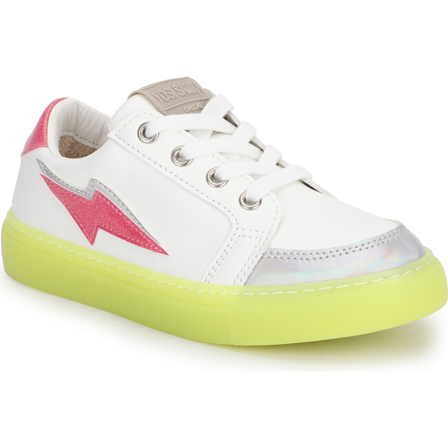 Miss Bolt Sneaker, Hot Pink & Neon Yellow - Sneakers - 2