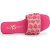 Miss Reese Slide, Pink Pom Raffia - Sandals - 3 - thumbnail