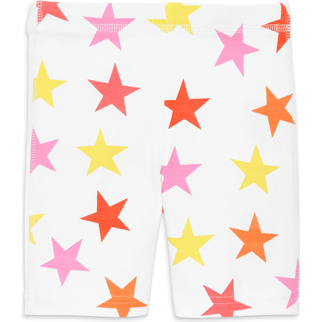 Kids Organic Pj Short In Cutout Star, Pink Lemonade Multi Star