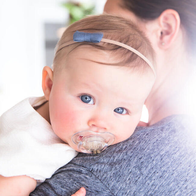 Itty Bitty Bow Baby Headband, Blue - Hair Accessories - 2