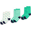 Crew Sock 3-Pack, Clover Mix - Socks - 1 - thumbnail