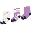 Crew Sock 3-Pack, Lavender Mix - Socks - 1 - thumbnail