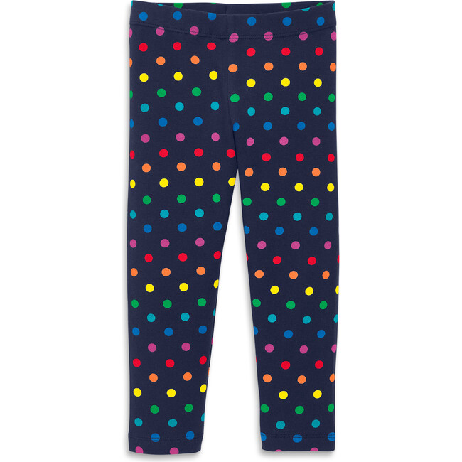 Capri Legging In Rainbow Dot, Navy/Bright Rainbow Dot - Leggings - 1