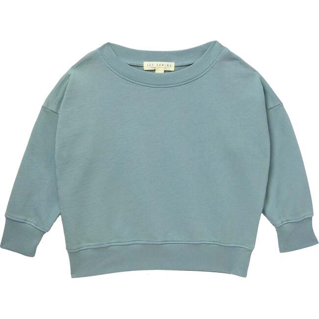 Everyday Sweatshirt With Ribbed Neck, Agave