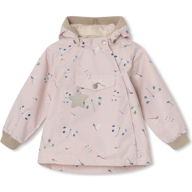 Recycled Printed Wai Fleece Lined Jacket, Rose Dragon Fly