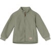 Recycled Cedric Teddy Fleece Zip Jacket, Vert - Fleece & Sherpa Jackets - 1 - thumbnail