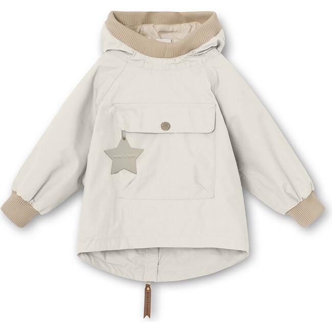 Recycled Vito Fleece Lined Spring Anorak, White Swan