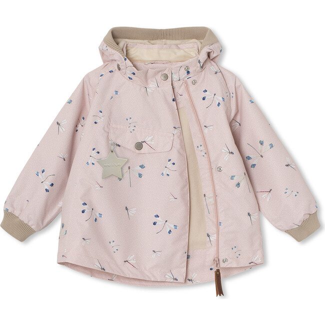 Recycled Printed Wai Fleece Lined Jacket, Rose Dragon Fly - Jackets - 4