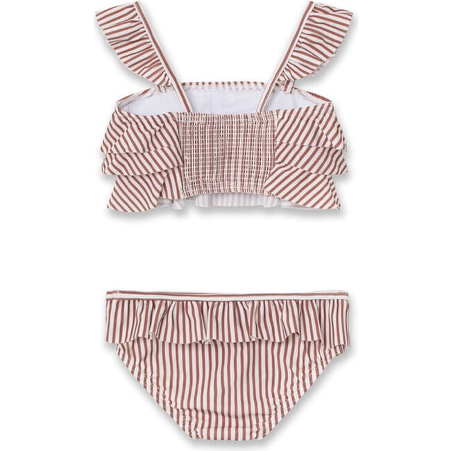 Giulia Ruffle Bikini Print Acorn, Brown Stripes - Two Pieces - 5